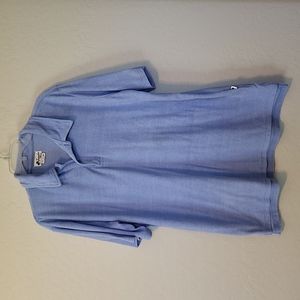 Trunks Surf & Swim Co. Blue French Terry Cloth Beach Swim Polo Size Large